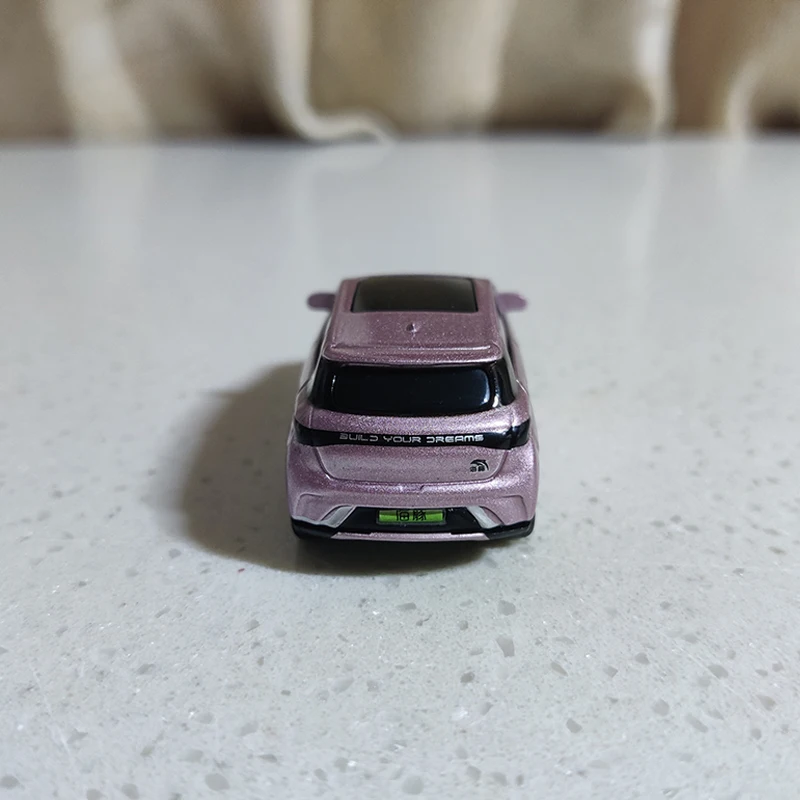 1:64 BYD DOLPHIN EV Haitun Model mobil logam campuran Diecast mainan koleksi ornamen Souvenir mobil mainan