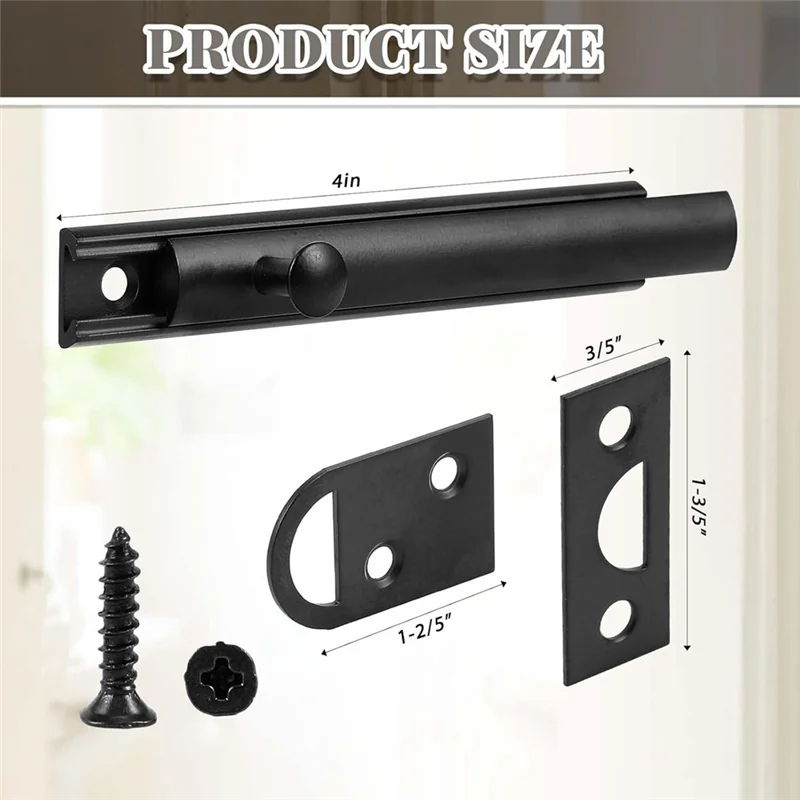 A45U 4 Set Slide Bolt Latch Lock Bolt Door Slide Bolt Door Latches For Top Of Door Slide Latch Lock