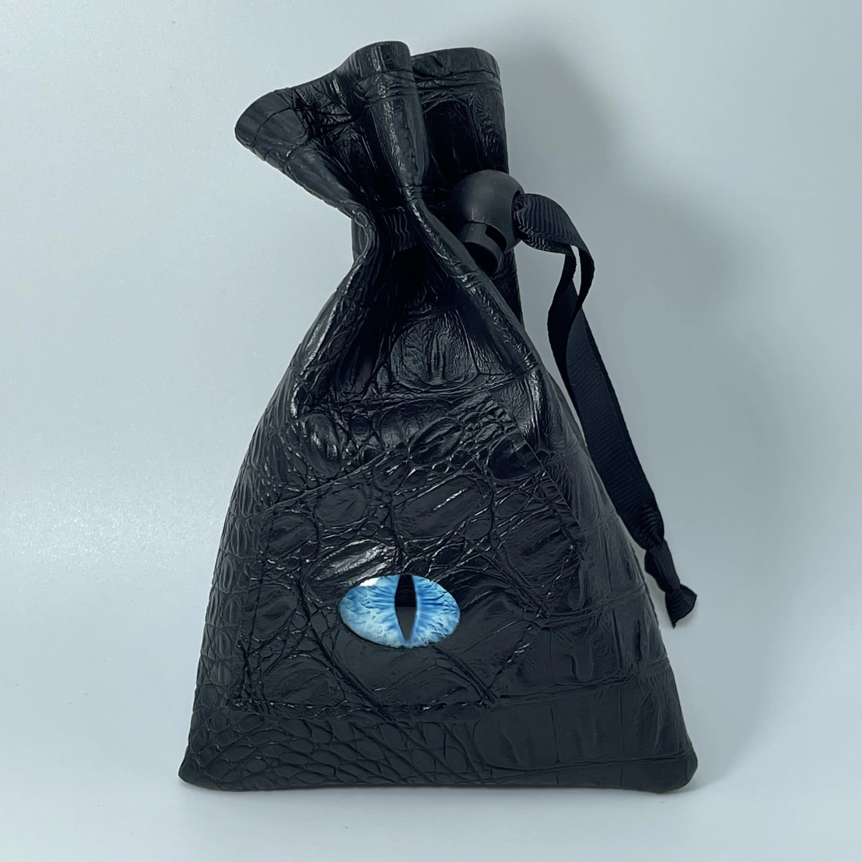 Devil's Eye Dice Bag Drawstring PU Leather DND Dice Storage Bag for DnD Dice Coins and Other Accessories Dragon Eye Dice Bag Dra