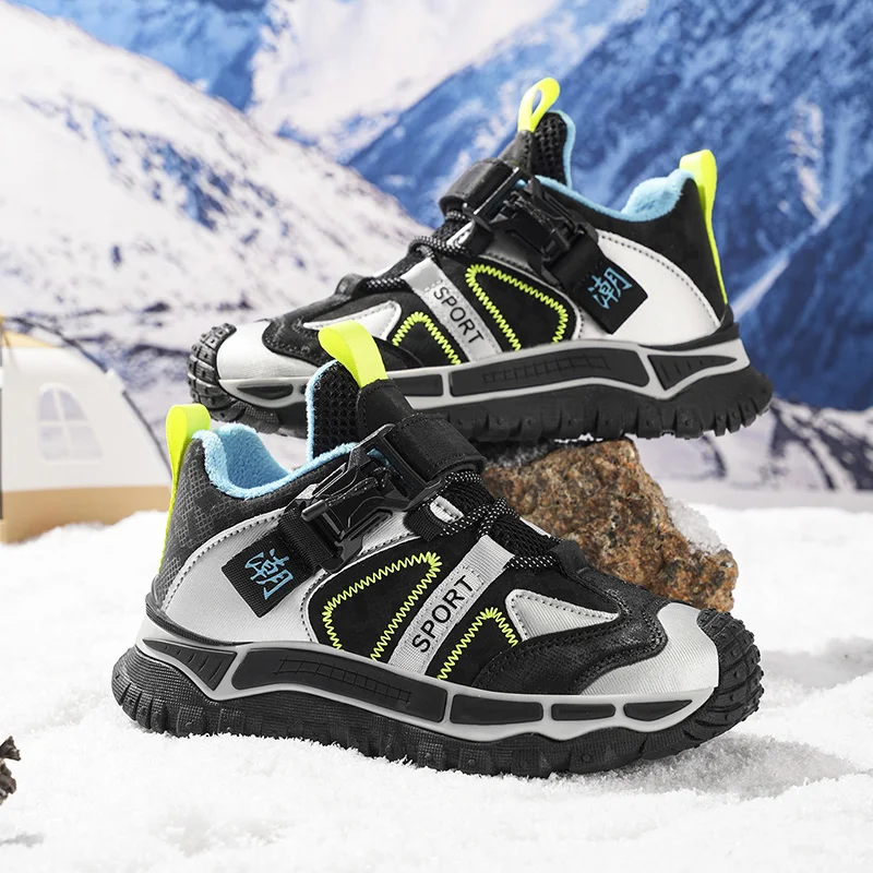 

new Girls' autumn and winter sports shoes anti slip leather surface elementary school students' spring outdoor shoes middle-aged