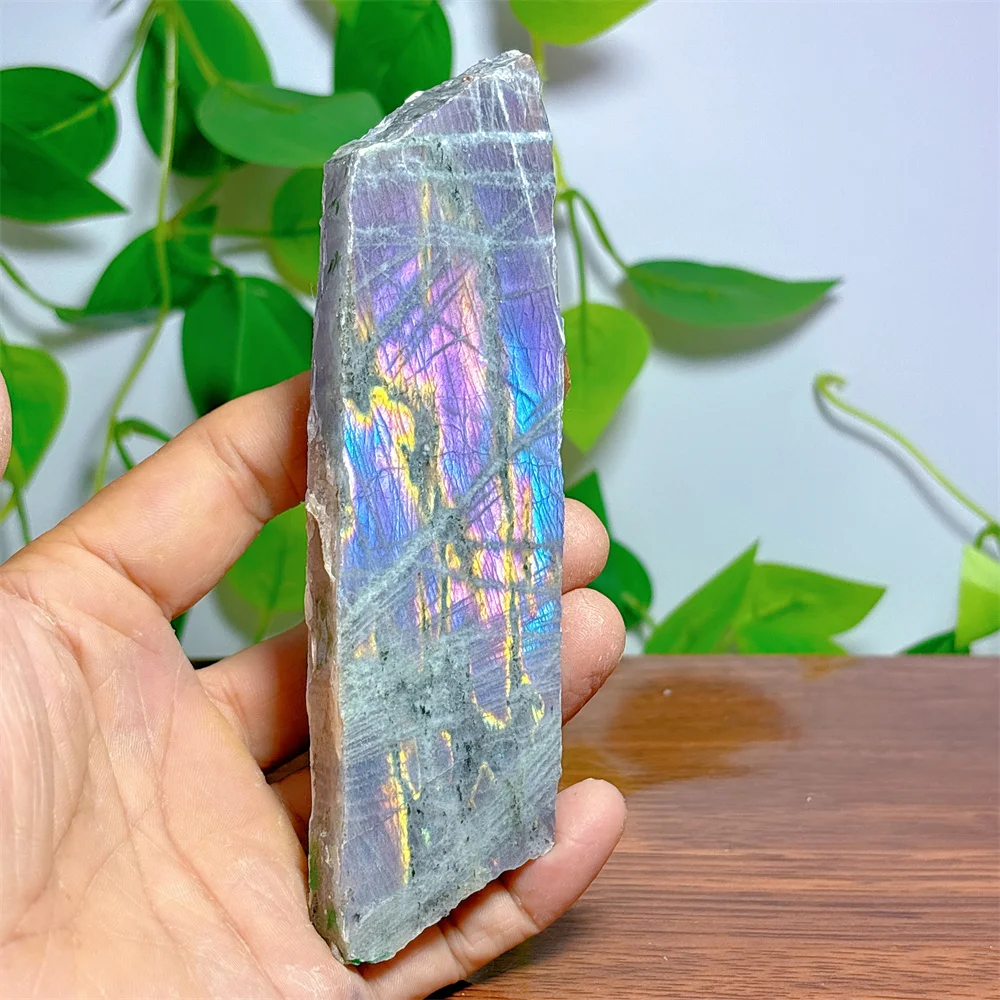 Purple Labradorite Slab Crystal Stone Quartz Minerals Home Decoration Reiki Craft Geode Gem Energy Lrregular Meditation Love