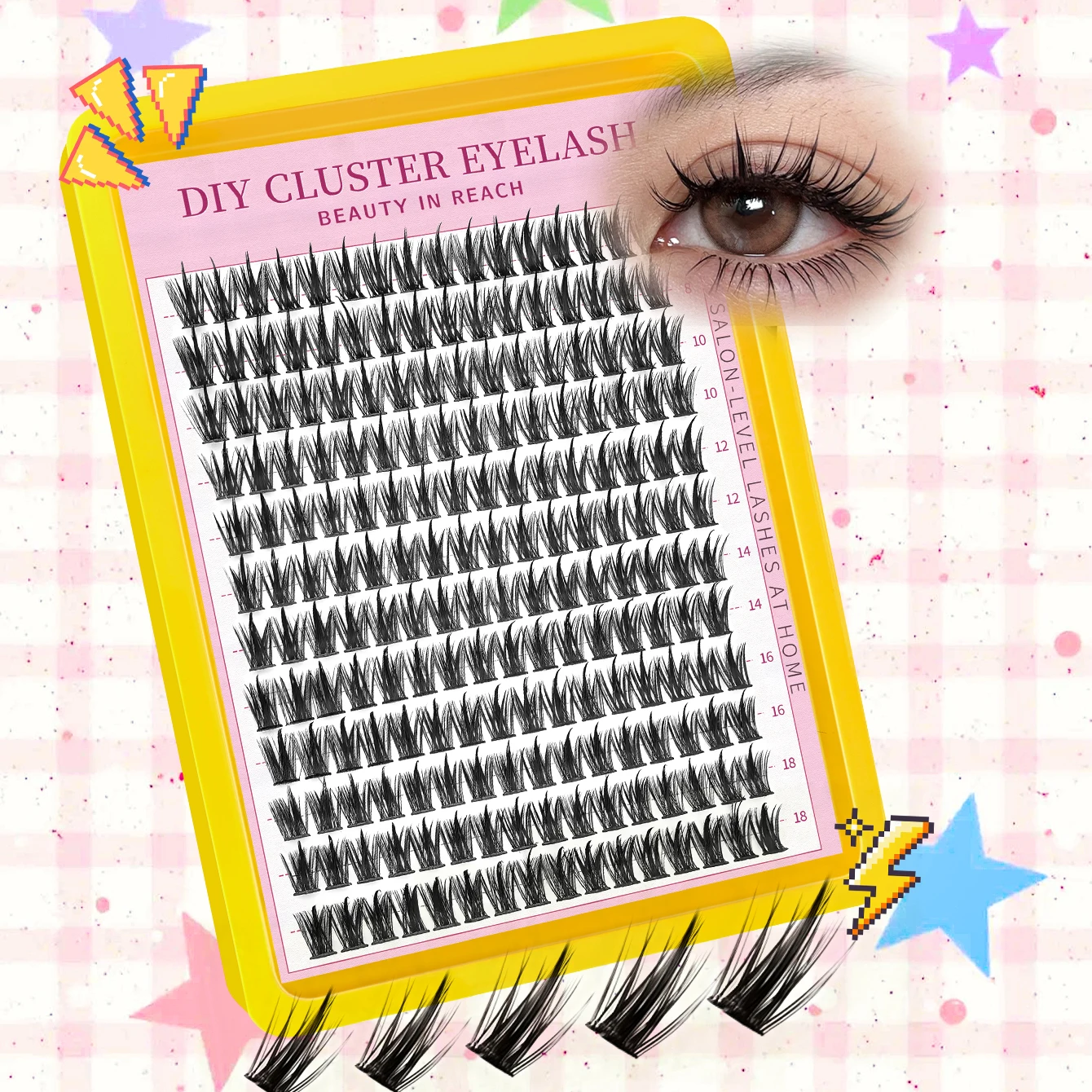 192 Rows Cluster Lashes Faux Mink Eyelashes Cluster Natural Eyelash Extension 3D Russia Strip Individual Eyelashes Cluster