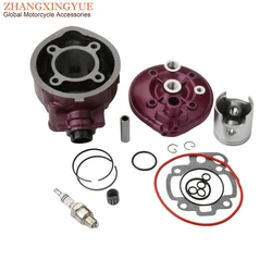 Motorcycle 49mm 90cc Big Bore Cylinder Kit & Head For Yamaha DT50 Enduro DT50X SM TZR50R LC 2T AM6 Minarelli Engine