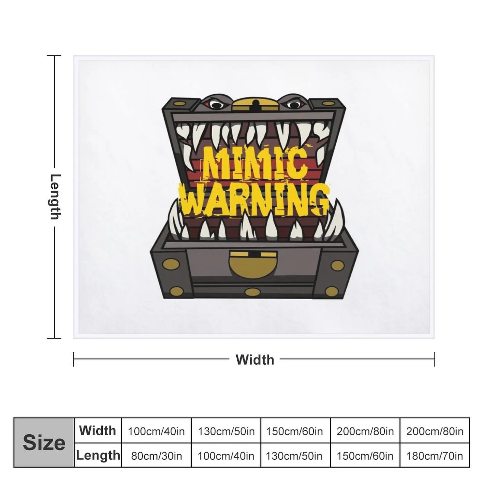 Mimic warning Throw Blanket Travel Heavy Blankets