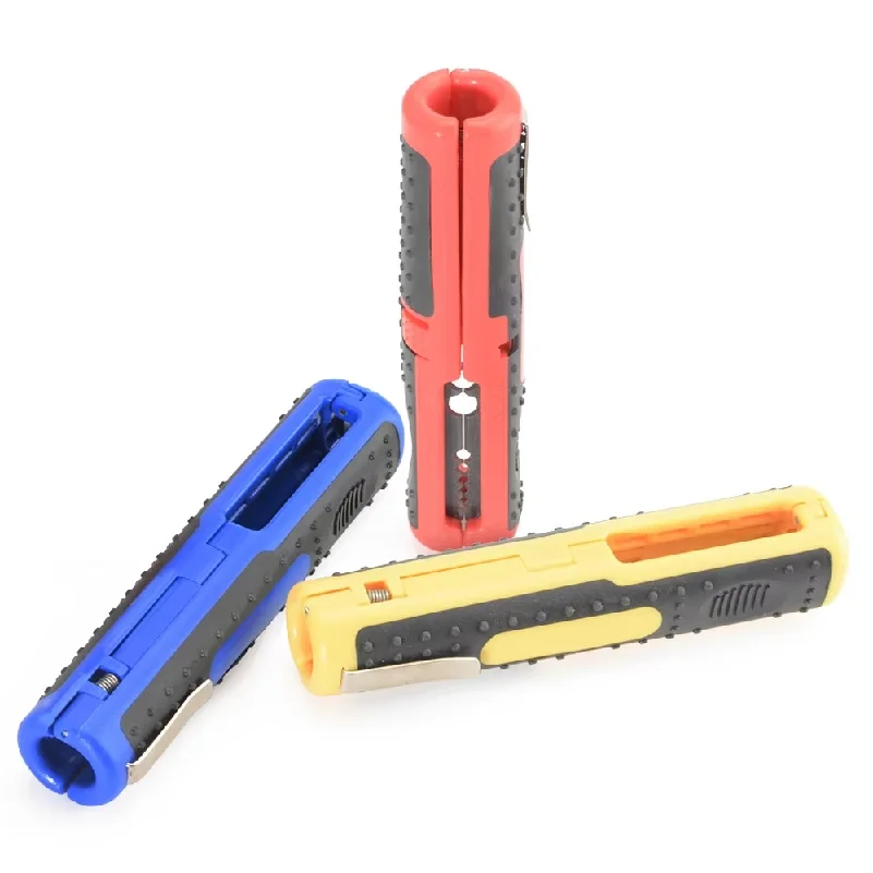 Multifunctional Wire Stripper Cutter, Portable Pen Clip Design with Anti-Skid Handle for Electrical & Network Cables