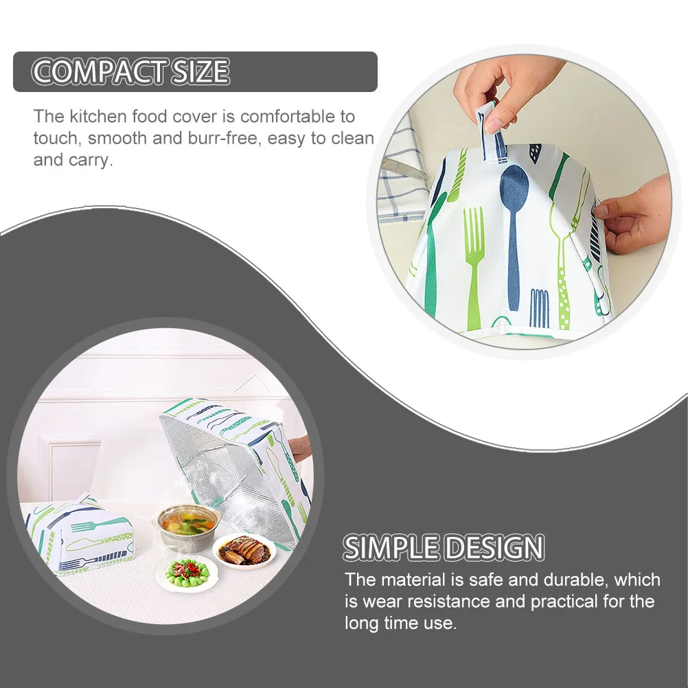 

3pcs Food Insulation Cover Foldable Portable Kitchen Food Protector Heat Preservation Cover For Outdoor Picnic Home Use Travel