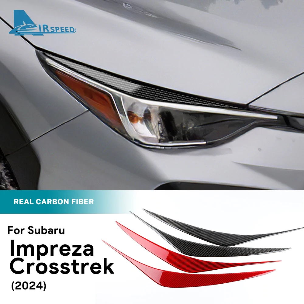 

For Subaru Crosstrek 2024 Impreza 2024 Real Soft Carbon Fiber Sticker Car Rear Tail Light Eyebrow Trim LHD RHD Accessories
