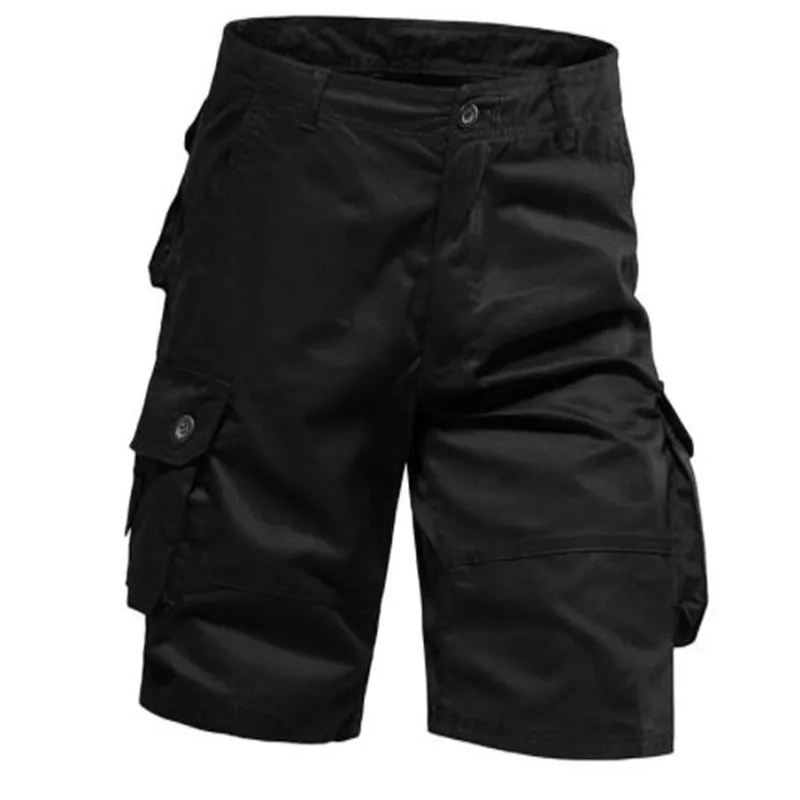 Pantalones cortos holgados para hombre, monos multibolsillos de algodón, cómodos, de níquel, informales, para deportes al aire libre y playa, talla