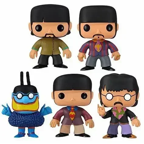 FUNKO POP The Beatles Singer John 27# Paul 28# George 29# Ringo 30# Blue 31# PVC Action Figure Collectible Model Toys