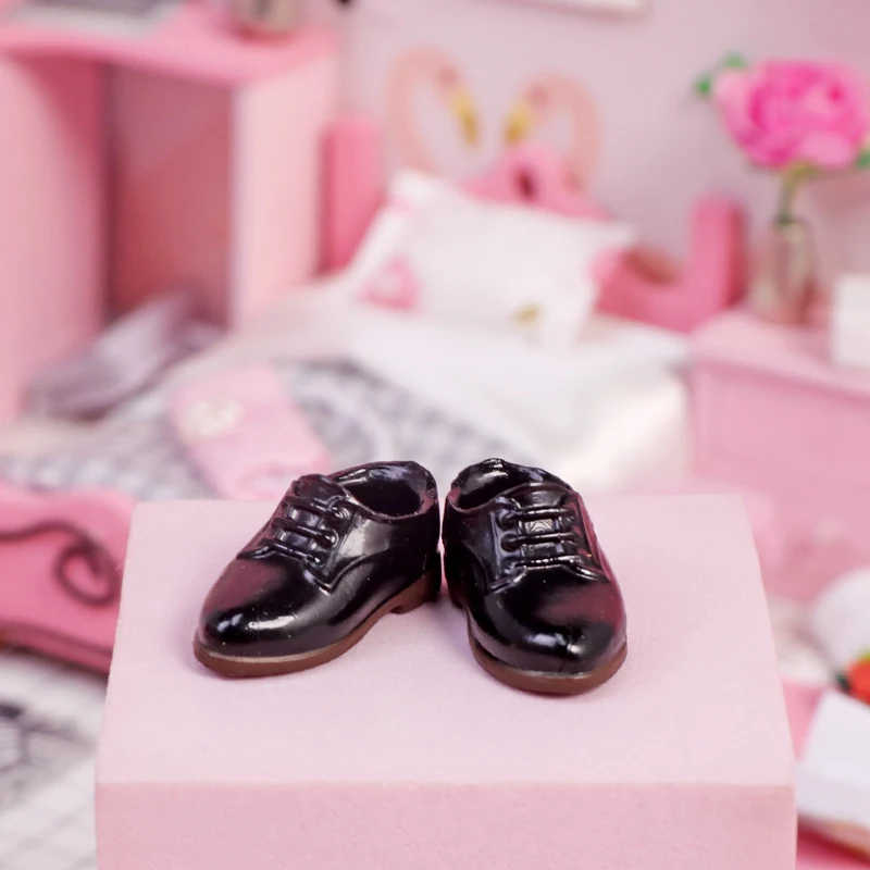 Ob11 British Retro Round Toe Shoes PVC Material Doll Accessories Cute For Penny, Ymy, Obitsu 11,Molly, Gsc,1/12 Bjd Doll
