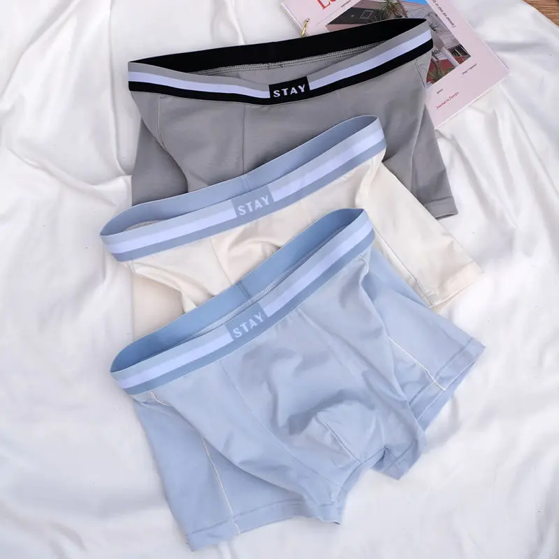 Men's Underwear Modal Cotton Sports Style Simple Boys Relaxed Comfortable Breathable Summer Trend Short Shorts with Four Corners