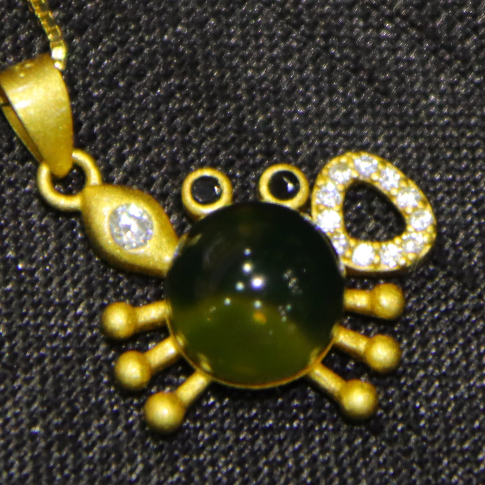 Pure Silver Mexican Blue Amber Pendant 7mm Crab Design Natural Gemstone Jewelry Gift for Women