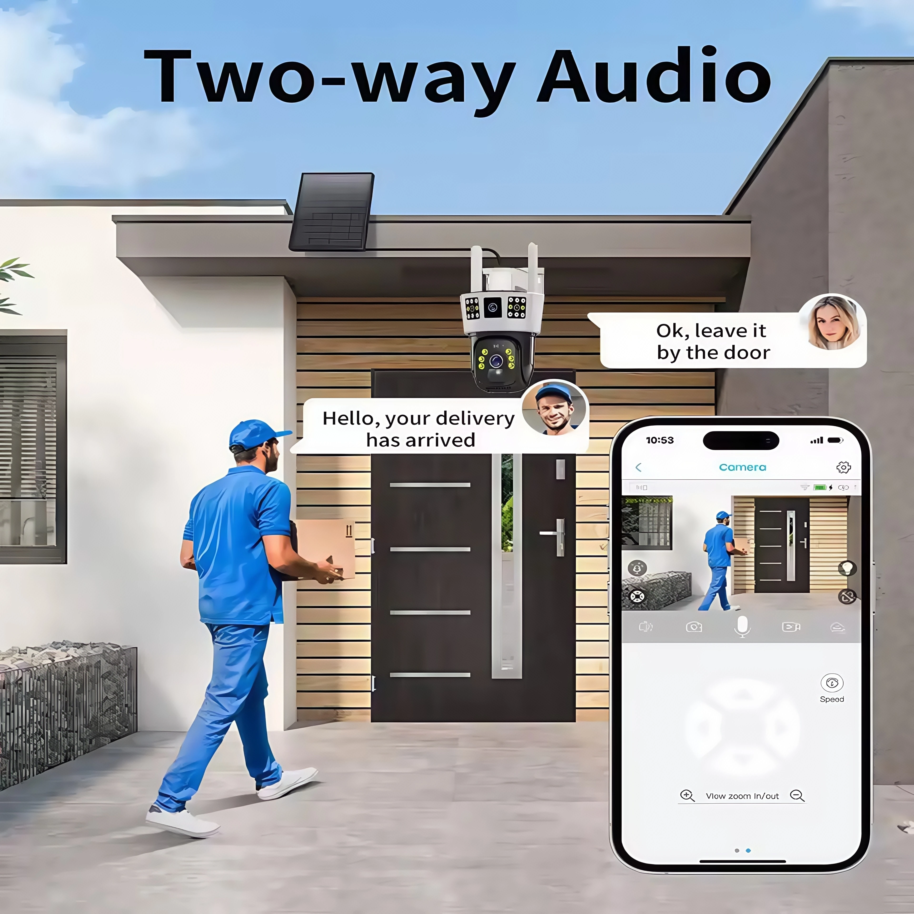 3-Screen Solar 4G Camera 12MP PTZ  Wireless Low-Powered CCTV Security Surveillance Colour Night Vsion Outdoor  V380 Pro Camera