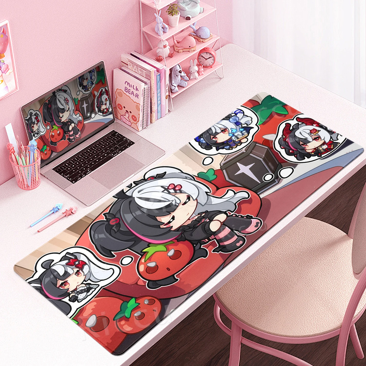 HD Mouse Pad Lacrimosa Pattern Neverness to Everness NTE Kawaii Anime Girl Locking Edge Mat Rubber Gaming Office XXL Desk Carpet