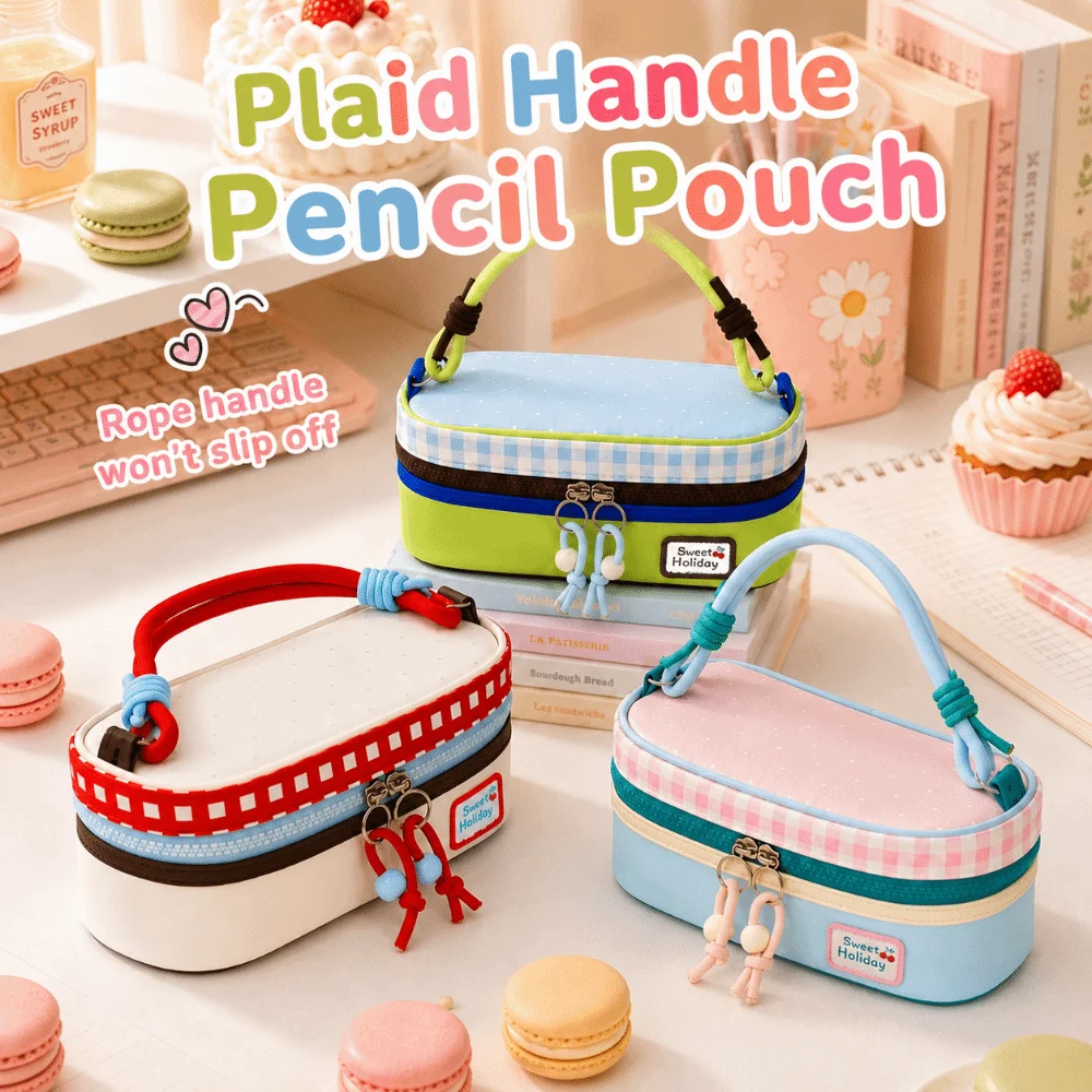 New Large Capacity Pencil Case Visible Dirt-resistant Pencil Box Portable Multiple Layers Stationery Organizer School Supplies