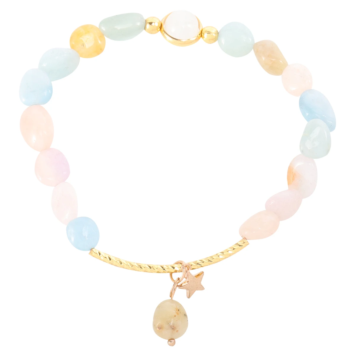 

Strawberry Crystal Beaded Bracelets Women Dainty Star Moon Chain Valentines Day Gift Fashion Jewelry Trendy Accessories