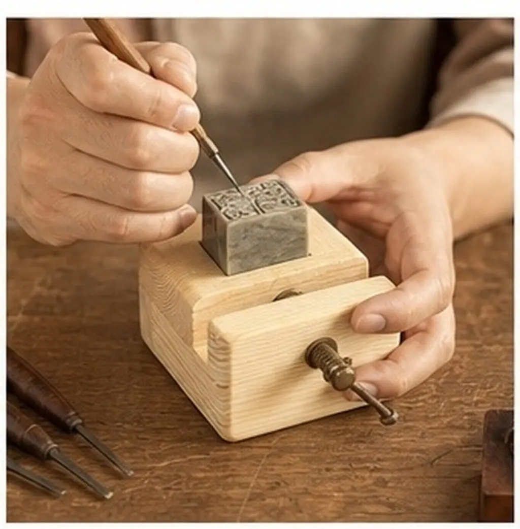 Pine Seal Engraving Bed Engraved Stone Fixture Tool China Fixing Clip Clamp Light Brown