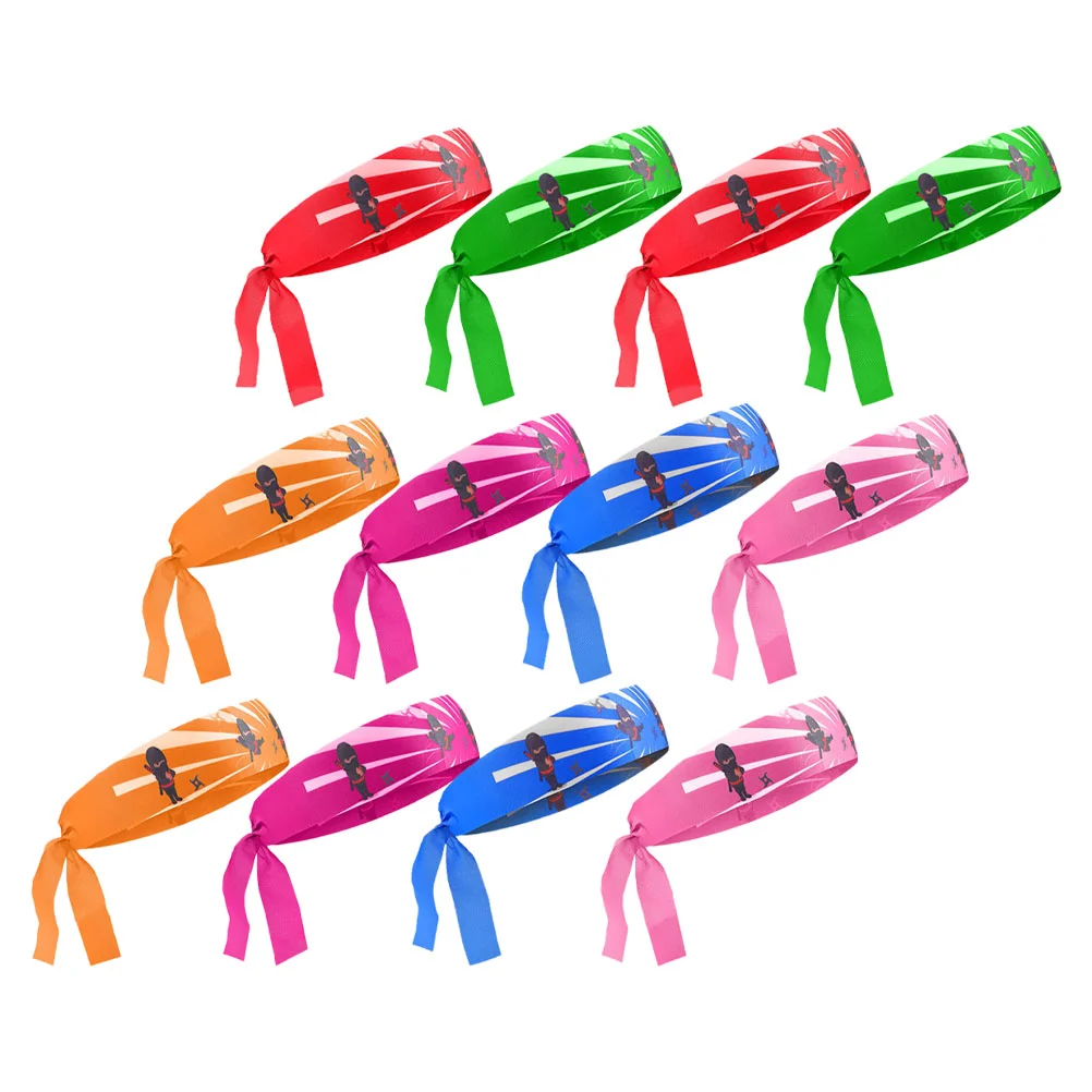 

12 Pcs Sports Head Ties Ninja Headband While Karate Accessory Headbands for Kids