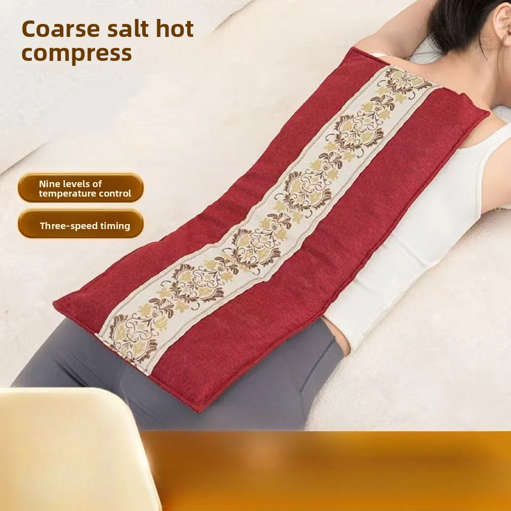 

Электрический греющий компресс с морской солью для дома, мешок для горячего компресса с крупной солью, защита для поясницы