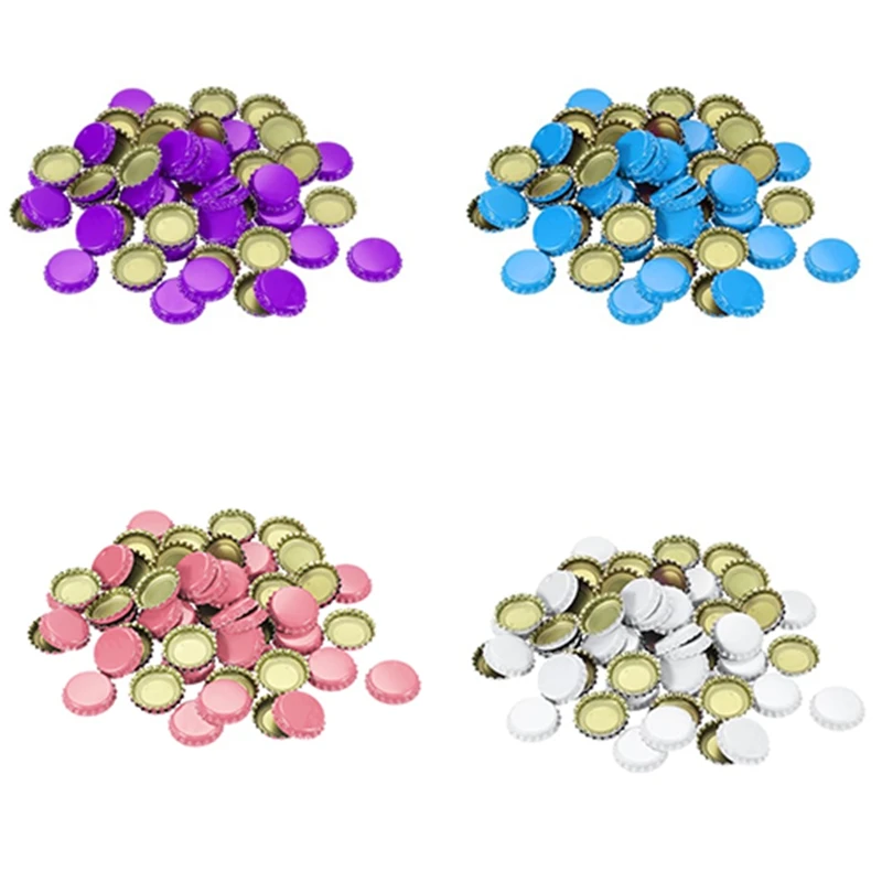 160 PCS Bottle Caps For Crafts, 1 Inch Decorative Metal Beer Bottle Caps Bulk Flattened Charm For DIY Craft