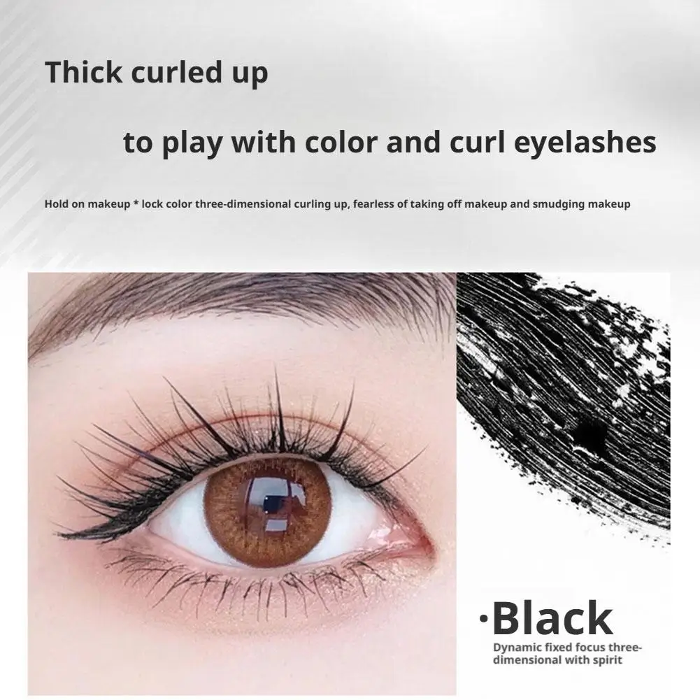 Ultrafeiner Pinsel verlängert die Wimpern, Seidenfaser, wasserfest, matt, Wimperntusche, Make-up, schnell trocknend, braun, schwarz, Curling-Wimperntusche, Comestic