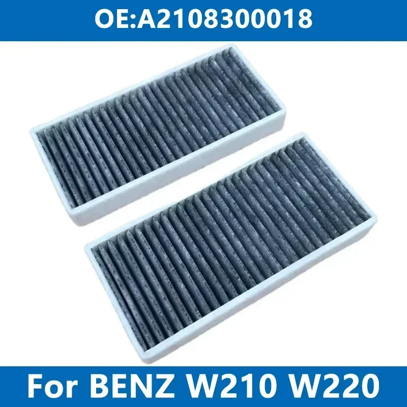 

2Pcs Car Cabin Conditioner Air Filter A2108300018 For Mercedes Benz W210 W220 E200 E220 CDI E240 E250 S280 S320 S350 Carbon