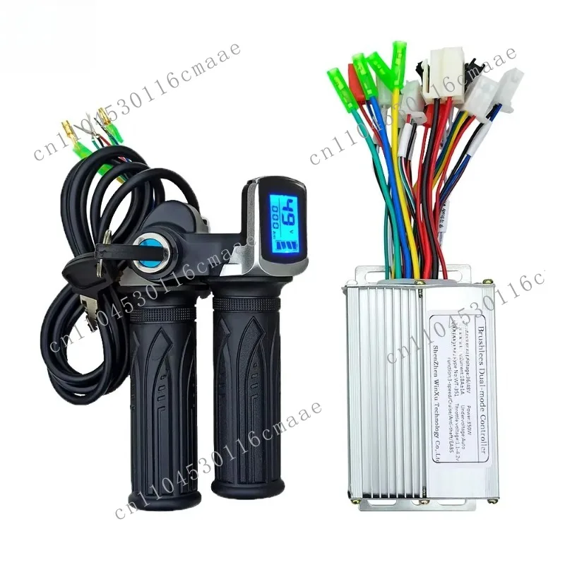 36V 48V 350W 18A Brushless Motor Driven Dual Mode Controller with LCD Speed Display Throttle Kit for Electric Scooters Bicycles
