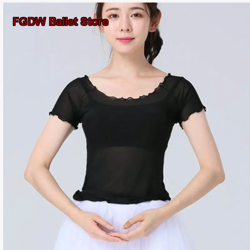 women's-adult-modern-dance-body-suit-short-sleeves-art-exam-performance-stretchy-mesh-panel-practice-leotard-lace-twist-long-sle