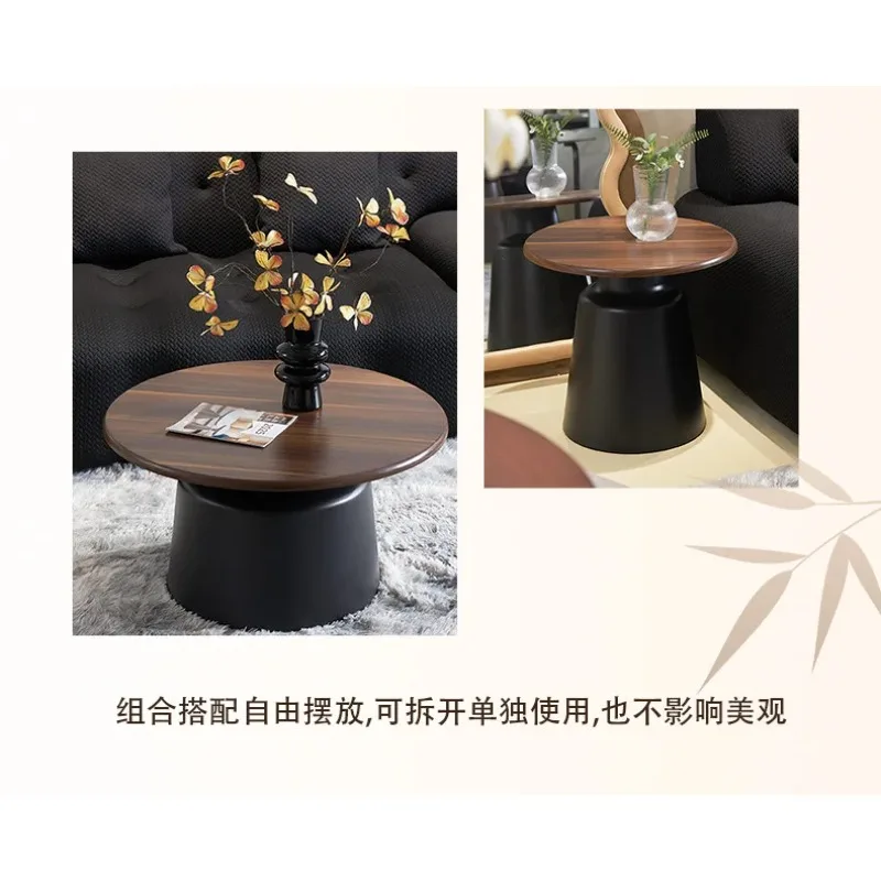 ized Italian Style Coffee and Sofa Combination Round Modern Simple Wrought Iron Coffee for Small Apartment Liv