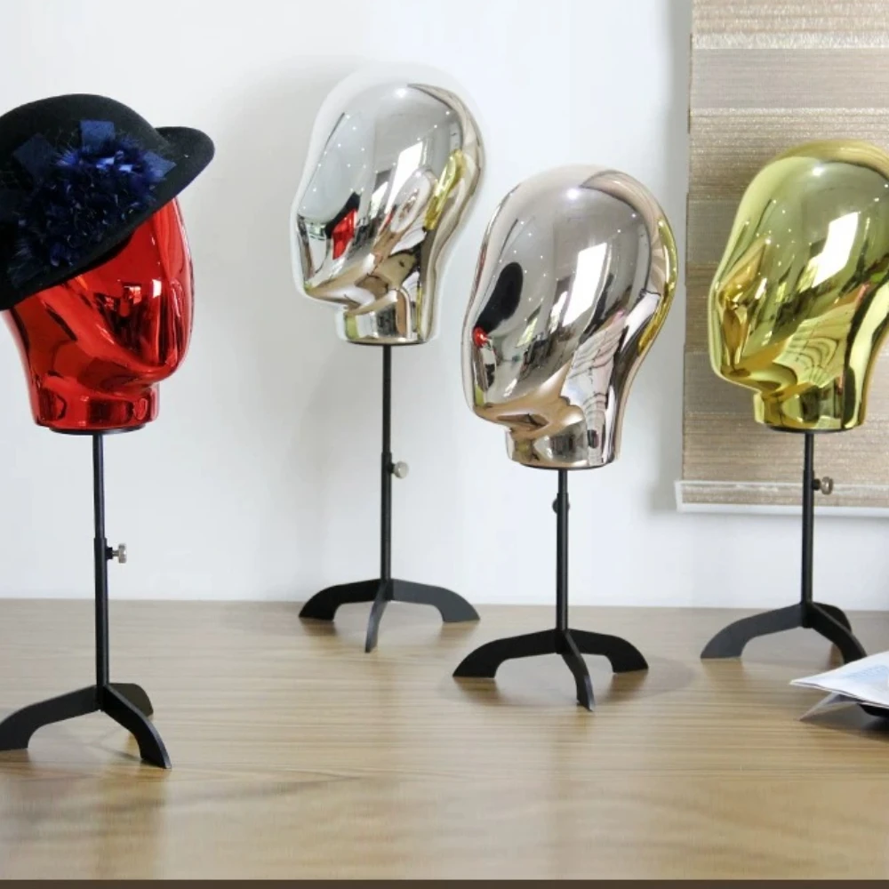 Head Mannequins Femme Props Wig Accessories,Electroplated Head Wig Hats Glasses Model ,Clothing Store Displaying AT397