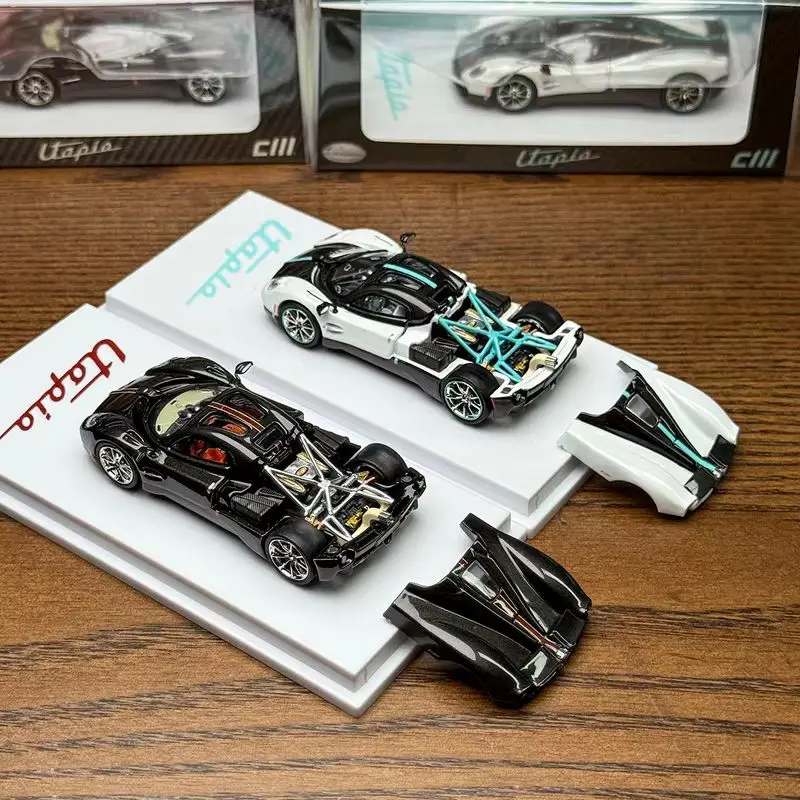 جديد في المخزون سم 1:64 باجاني يوتوبيا سيارة سبيكة مصغرة دييكاست باجاني يوتوبيا سيارة خارقة ثابتة الحلي ألعاب مخصصة للأطفال هدية