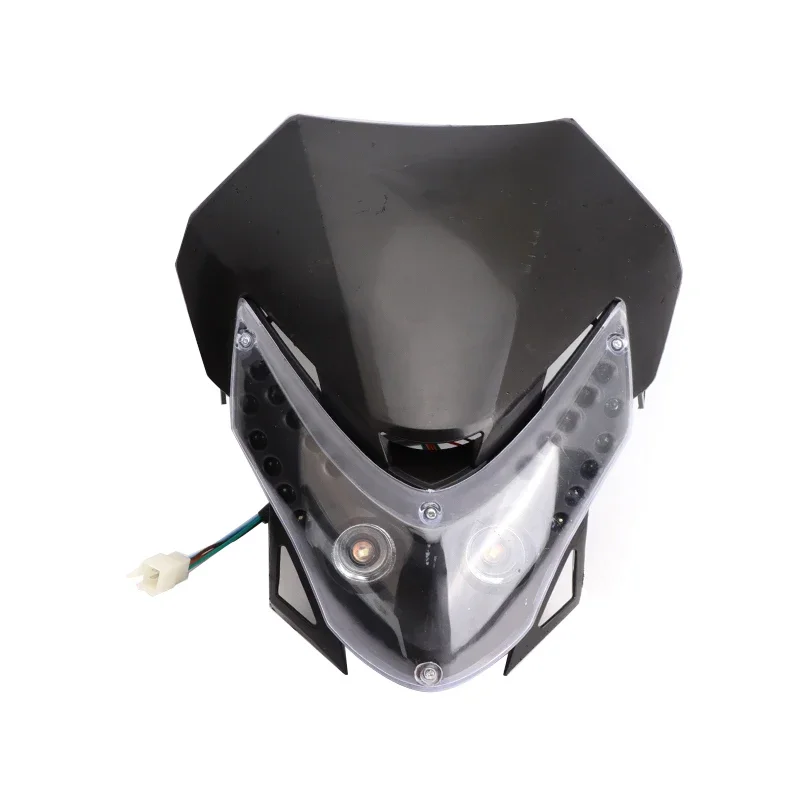AliExpress Modified Motorcross PP Plastic Headlight Fit For Almost of Motorcycle LED Dirt Bike Headlamp