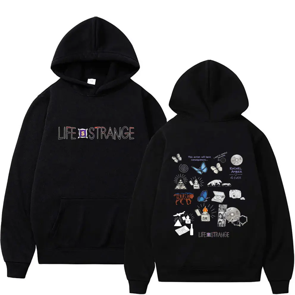 

Hot Game Life Is Strange Logo Print Hoodie Men Women Casual Oversized Hooded Sweatshirt Male Fashion Vintage Pullover Hoodies