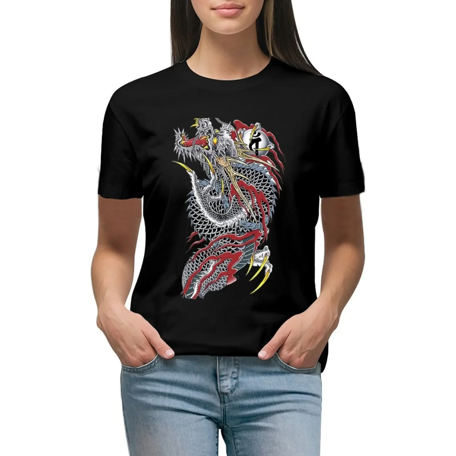 Yakuza T-Shirt anime plain tees plus size tops Womens graphic t shirts