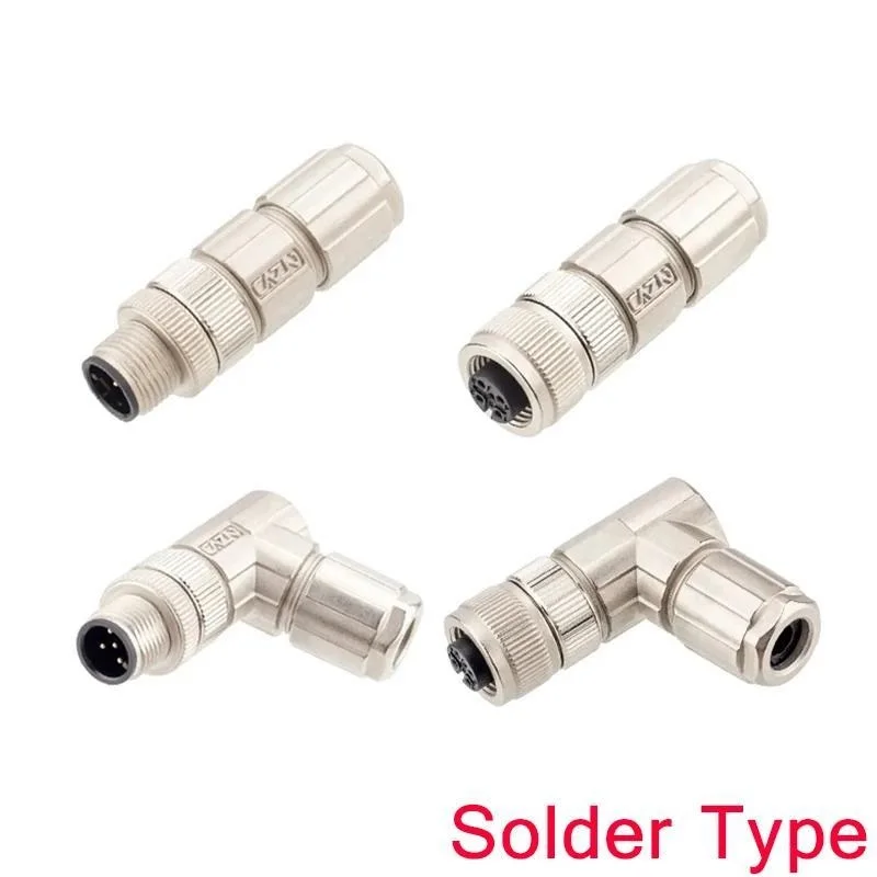 

Male Female 2 3 4 5 6 8 12 17 Pin Straight Angled Assembled M12 A Code Metal Solder Waterproof Circular Connector