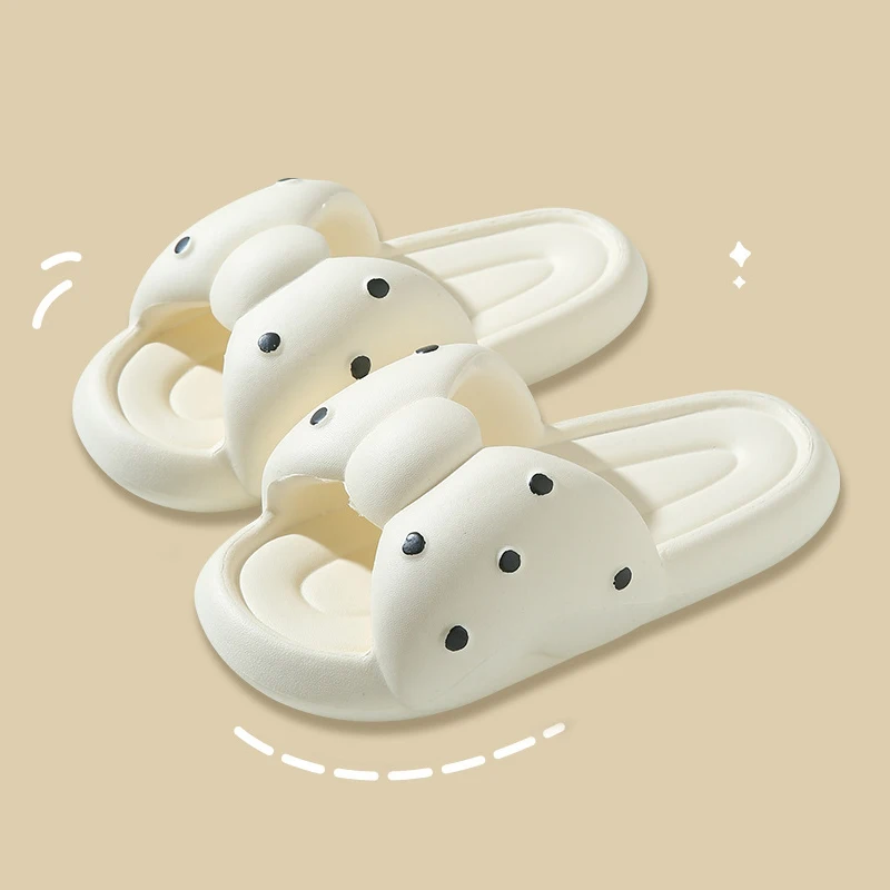 EVA Casual Slippers Home Flats Bow Designer Shoes Women 2024 Trend Summer Cartoon Cute House Platform Slides Girls Soft Sandals