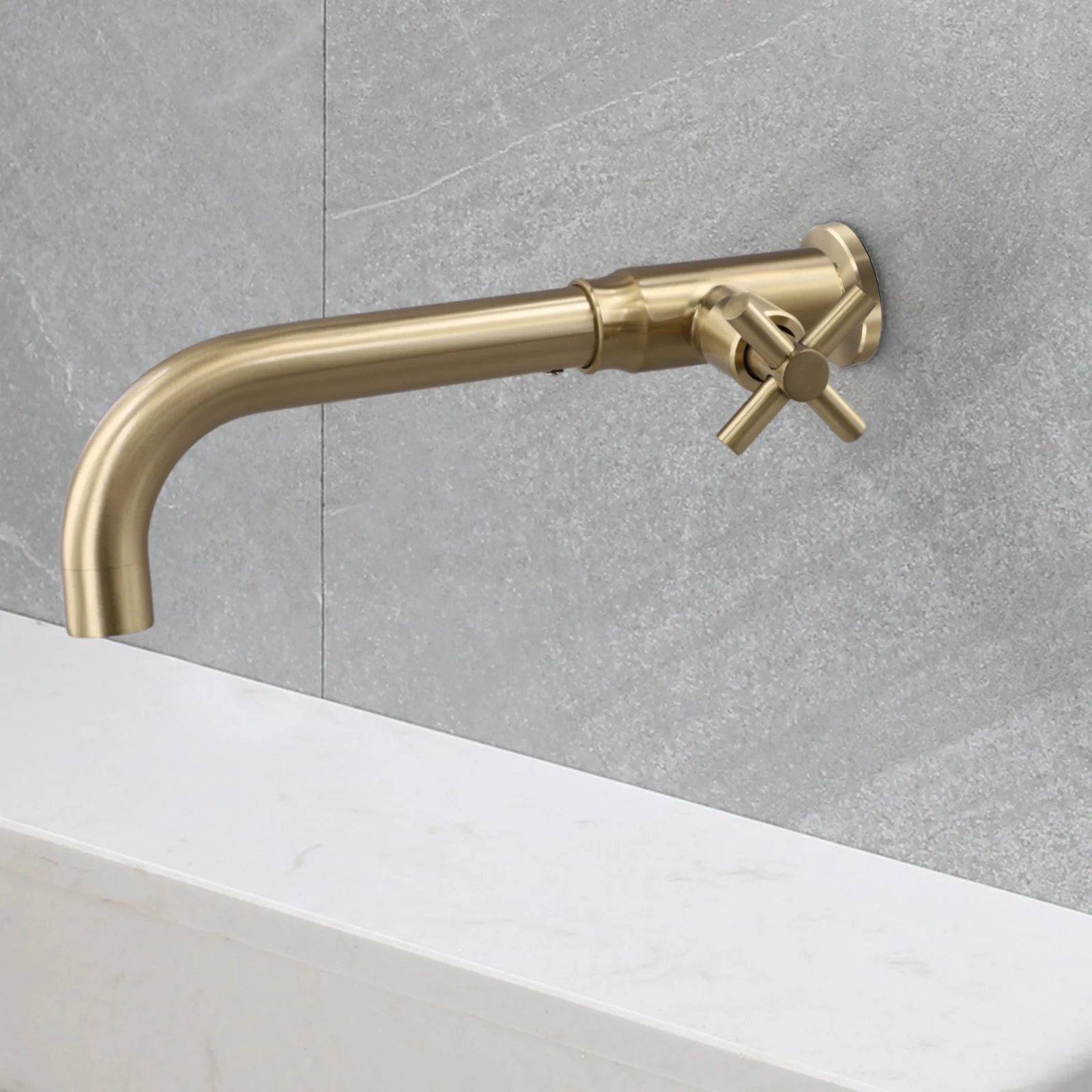 230x80x45mm Sink Faucets Sink Faucets Single Cold Water Sturdy Wall Mount About 230*80*45 Mm And Bathroom Sinks.