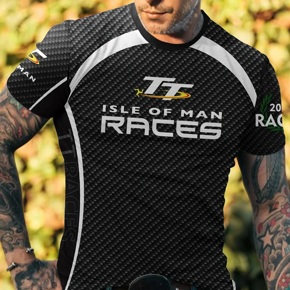

Motorcycle Racing T-Shirts Isle of Man TT 3D Printed Tees Tops Fashion Outdoor Clothing Men Women Sports Oversized Mens T Shirt