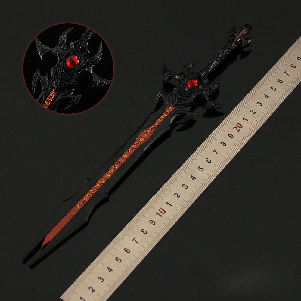 29CM gra Anime peryferyjne, wersja Chengshen magiczny miecz Shura, boski miecz Katana, metalowy model broni ozdoba zabawki prezenty