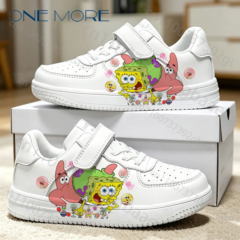 

Ships in 24 Unisex Cute SpongeBobs 7-18 Year Old Sneakers Cartoon Pattern Printed Boys Girls Leisure Tennis Shoes