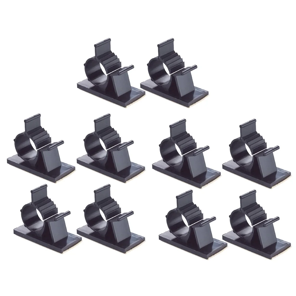 

10 Pcs Wire Management Clip Adjustable Cable Clips Clamp Chassis Holder Adhesive