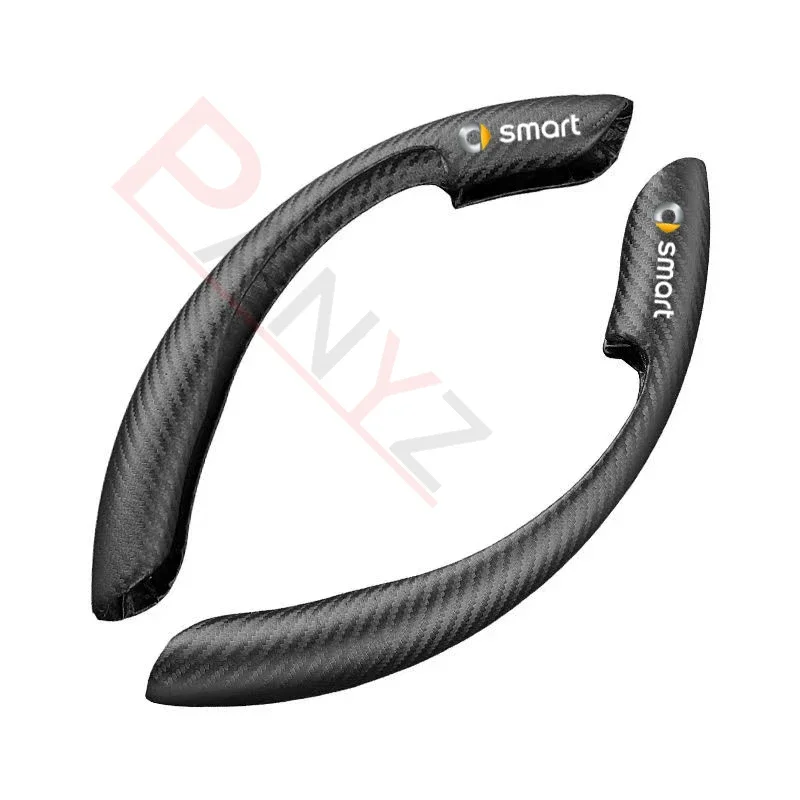 Coprivolante per auto in pelle scamosciata nera per smart fortwo forfour 451 450 452 453 454 accessori coprivolante per auto