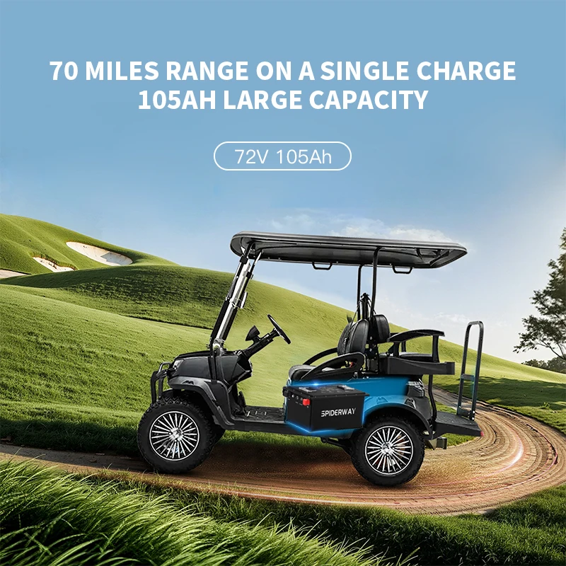 بطارية ليثيوم لعربة الجولف 72 فولت 105 أمبير في الساعة، مدمجة 200 أمبير BMS، مع شاشة تعمل باللمس وتطبيق الهاتف المحمول، 6000 دورة عميقة بطارية LiFePO4 بقدرة 14.7 كيلو وات #5