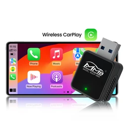 MMB Mini Wired to Wireless Apple CarPlay Dongle USB Adapter Online Updates BT5.2 Plug and Play for Mercedes Toyota Corolla Mazda