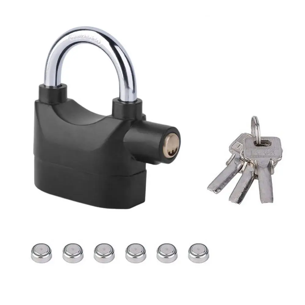 Waterproof Siren Alarm Padlock Alarm Lock Bike Bicycle Perfect Security With 110dB Alarm Pad Locks Bike Lock