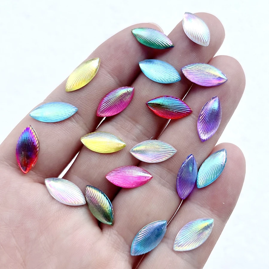 

100 шт. блестящие AB 7*15 мм ракушка конский глаз горный хрусталь DIY изготовление ювелирных изделий вечерние шоу украшения для бровей скрапбук украшения для ногтей