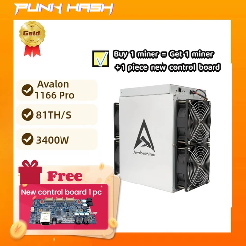 BTC Miner Używany Avalon A1166Pro 81TH/S BTC Miner Bitcoin ASIC Mining Machine 1166 Pro Avalon ASIC Miner