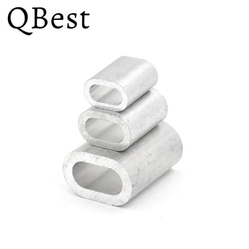 M0.8 M1.2 M1.5 M2 M3-M10 Aluminum Single casing wire rope ferrule cable ties Aluminum Crimping Sleeve Oval Clip Wire Rope Clamp