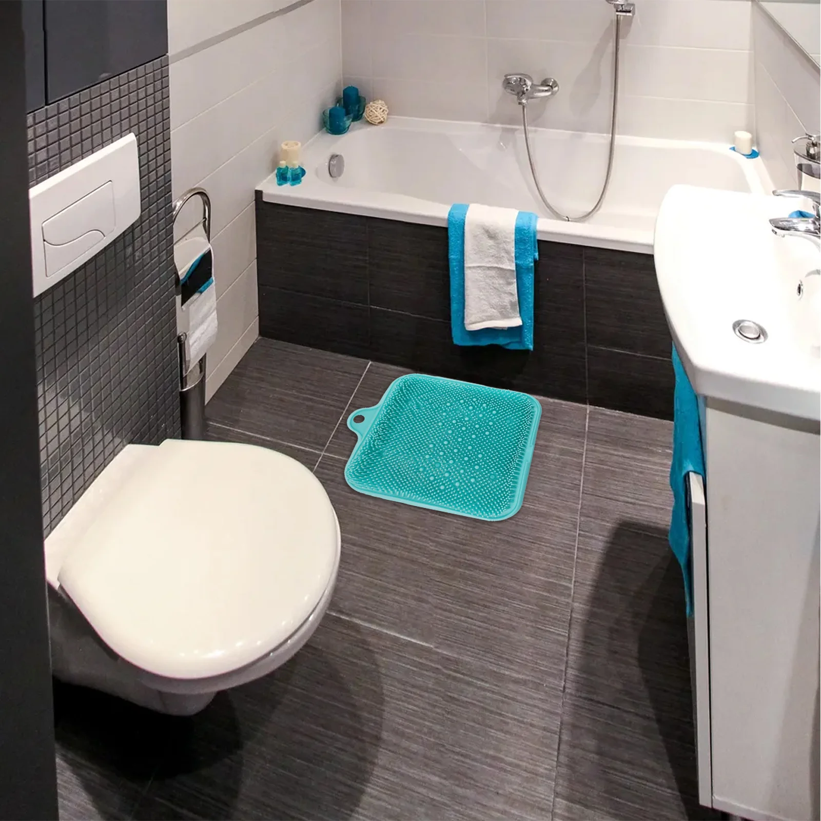 Silicone Foot Massage Mat Durable Non-Slip For Dead Skin Removal Bathing Tool Shower Foot Scrubber Pad Feet Cleaner Exfoliator