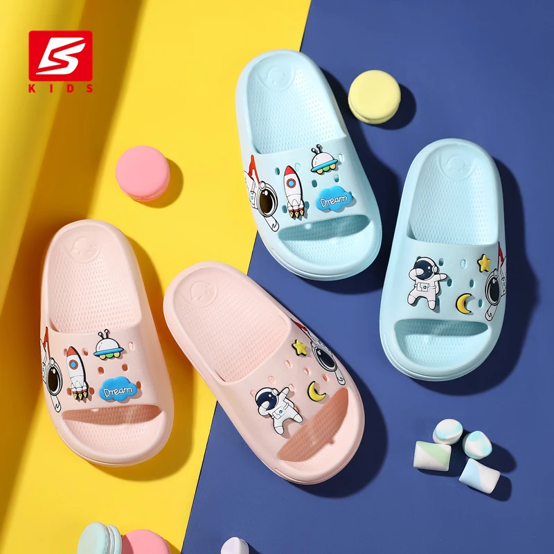 Baasploa 2024 Summer Children Slippers Boys Girls Slipper Anti-slip Child Beach Shoes Baby Home Sandals Kids Cartoons Flip Flops